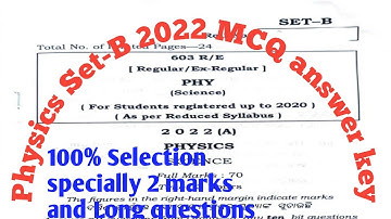 Physics Set-B MCQ answer key