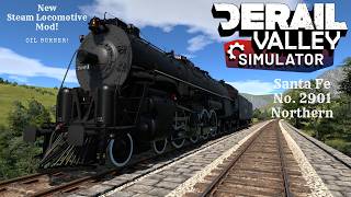 Derail Valley - New Santa Fe No. 2901 Steam Locomotive Mod Has Arrived To DVRT! ( Reupload )