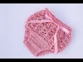 Cubre pañal o  braguita a crochet a juego con vestido muy fácil y rápido