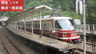 【鉄道車窓】 南海高野線 30000系特急こうや ［難波→極楽橋］  速度計付き　Nankai Koya Line