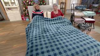 Berkshire Buffalo Velvet Soft Reverse to Sherpa Blanket on QVC screenshot 4