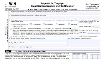 IRS Form W-9 walkthrough (Request for Taxpayer Identification Number and Certification)