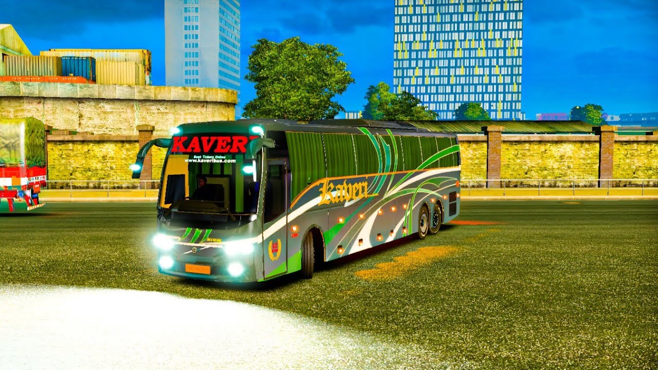 Kaveri Travels Bus Journey | Rajkot To Ahmedabad | Volvo B11R | Accident | 4K ULTRA - ETS2 Gameplay