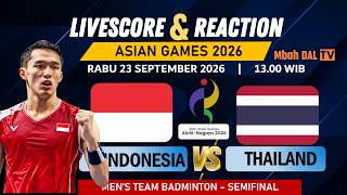Download lagu 🔴 SEMIFINAL BADMINTON ! INDONESIA vs THAILAND - LIVE SCORE & REACTION ASIAN GAMES 2026 AICHI NAGOYA