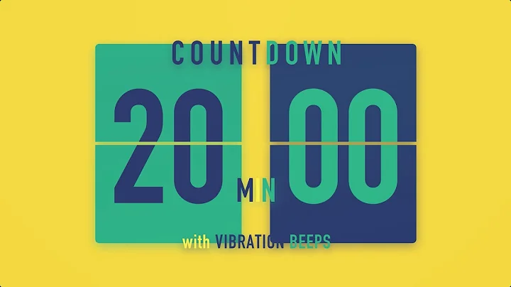 20 Minute Countdown Timer ⚡️ Flip Clock with Vibration Beeps