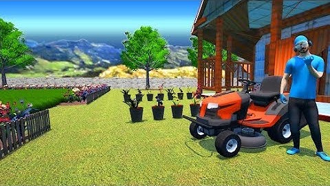 Garden Grass Mowing Simulator 3D - mobile games - android gameplay