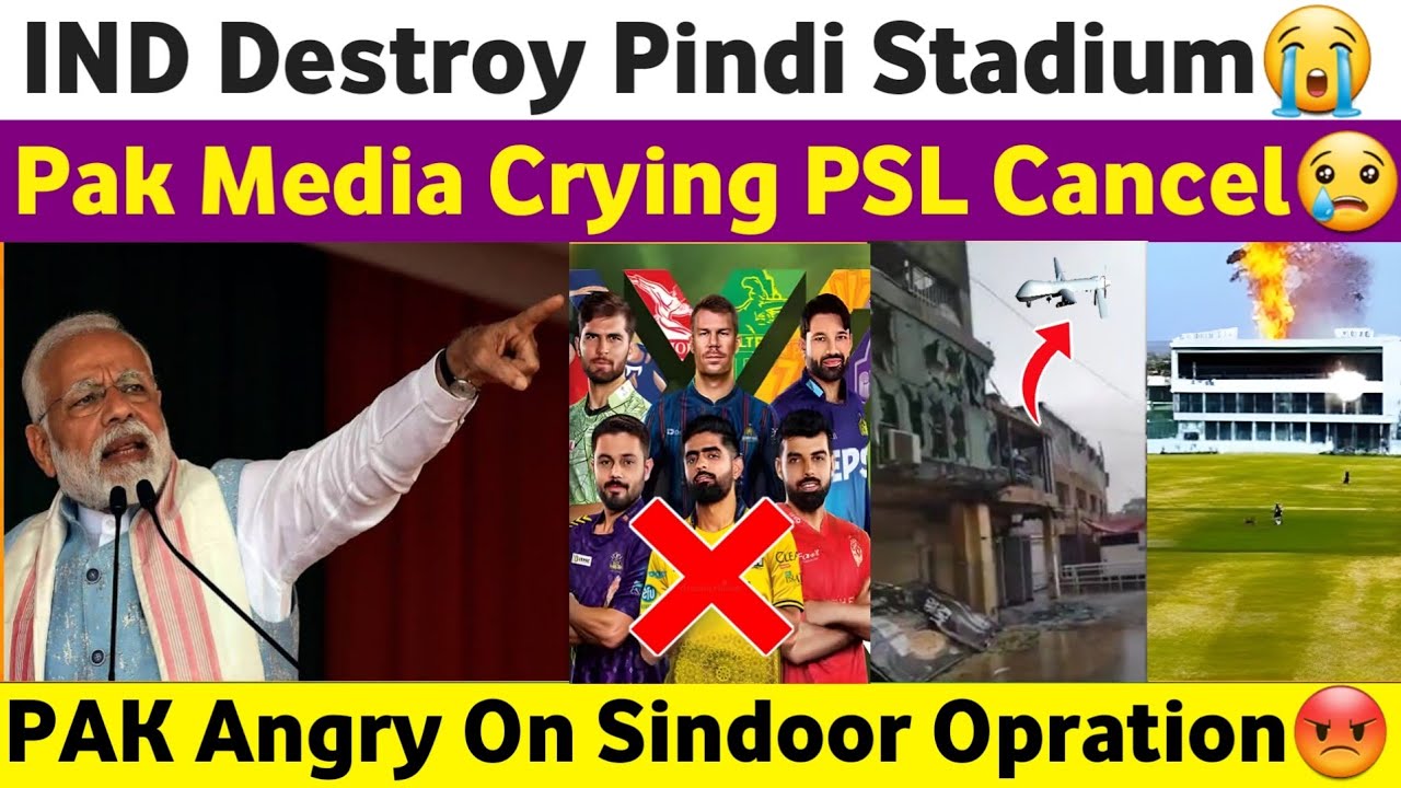 😭Pak Media Crying Indian Drone Destroy Pindi Stadium PSL Cancel | Pak Media Latest On india Today |