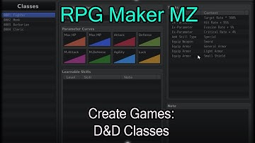 RPG Maker MZ: Create Games: D&D Classes