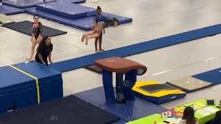 Level 8 Yurchenko Vault🥇9.100 #Level8 #Yurchenko Vault #gymnast #flips #gymnastics #rileyroo