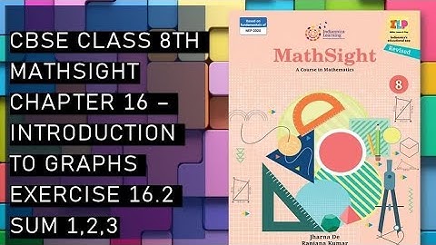 CBSE / Class 8th /Mathsight /Chapter 16- Introduction to Graph/ Exercise 16.2 sum 1,2,3