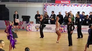 European championship youth latin/ Nikoloz mujiri & Anna Neubauer/ 1 Round Samba