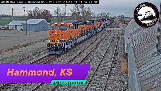 MOKAN Railcams Hammond, Kansas BNSF Fort Scott Subdivision (MP 91.82)