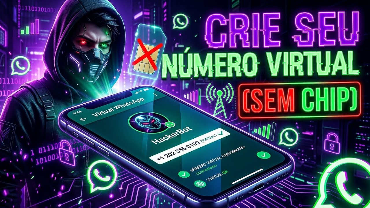 🇧🇷COMO CRIAR NÚMERO VIRTUAL PARA WHATSAPP, TELEGRAM, E OUTROS APPS EM 3 MINUTOS | NÚMERO FAKE 2026🚀✨
