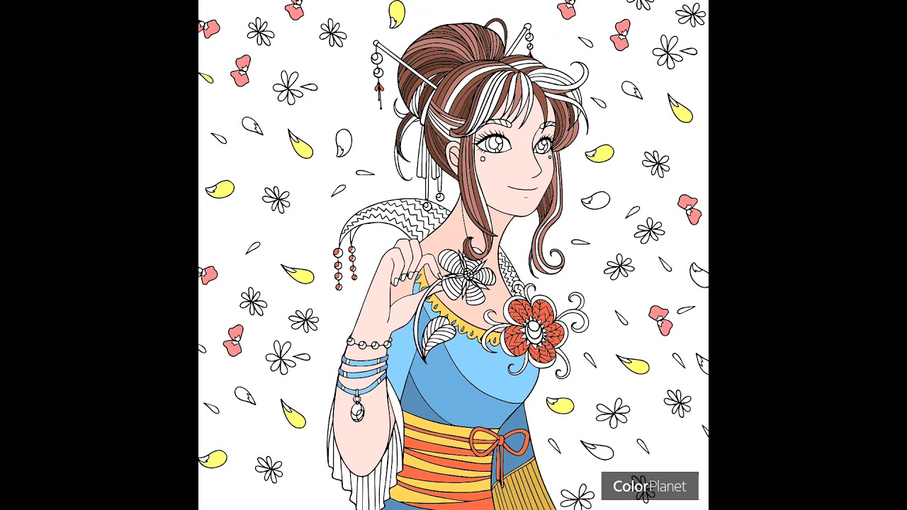 Color Planet Girl with flower 🌺