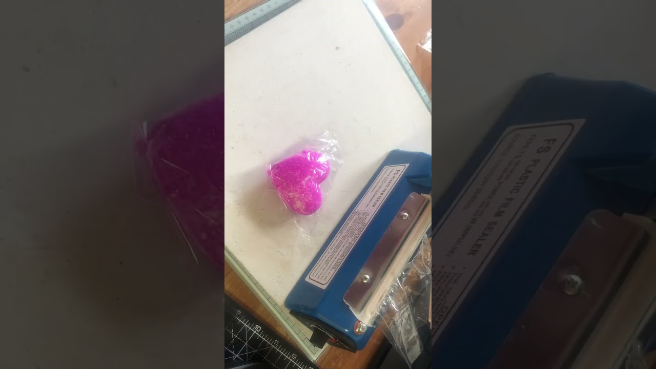 Mini Heart Bath Bomb Packaging | ASMR | Heat Shrink
