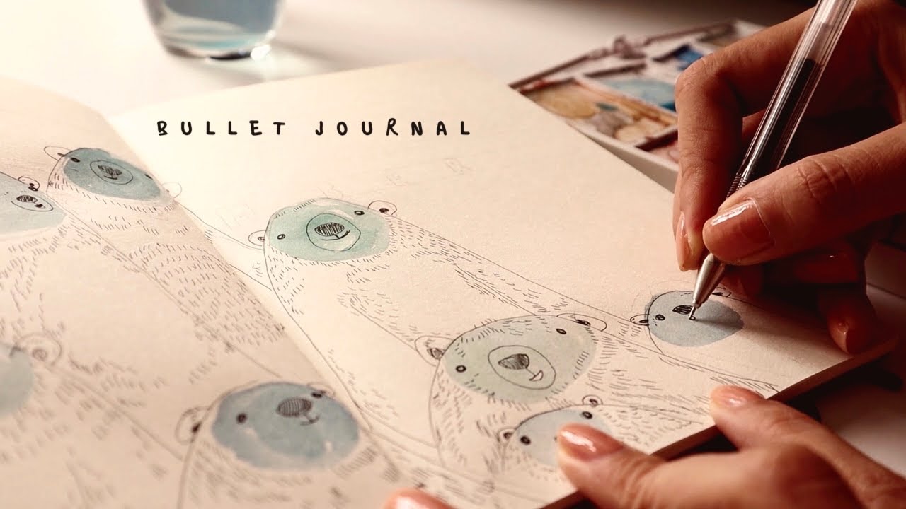 December Bullet Journal - Polar bear Theme DIY Planner