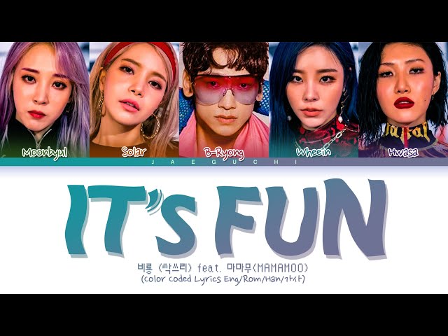 신난다(It's Fun/Shinnanda) (Feat. 마마무(MAMAMOO)) - 싹쓰리 비룡 (Color Coded Lyrics Eng/Rom/Han/가사) class=