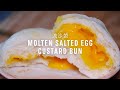 Molten Salted Egg Custard Bun Recipe (流沙包) with Papa Fung