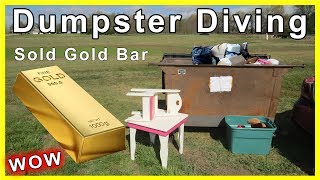 Found Sold Gold Bar 1000g Dumpster Diving #257 WOW so Crazy
