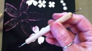 Dogwood Flowers Tutorial made with Diemond Dies