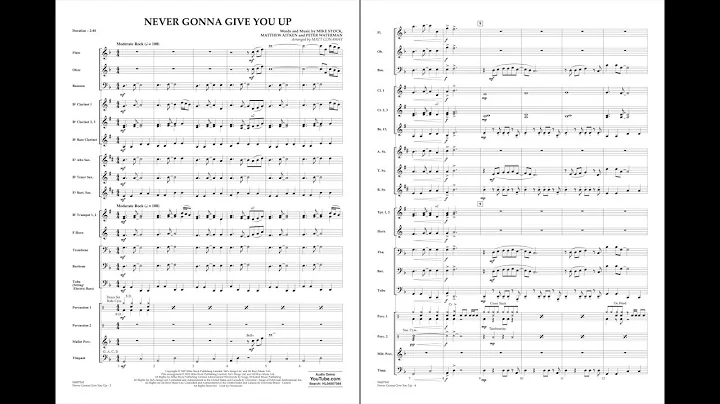 Never Gonna Give You Up arranged by Matt Conaway