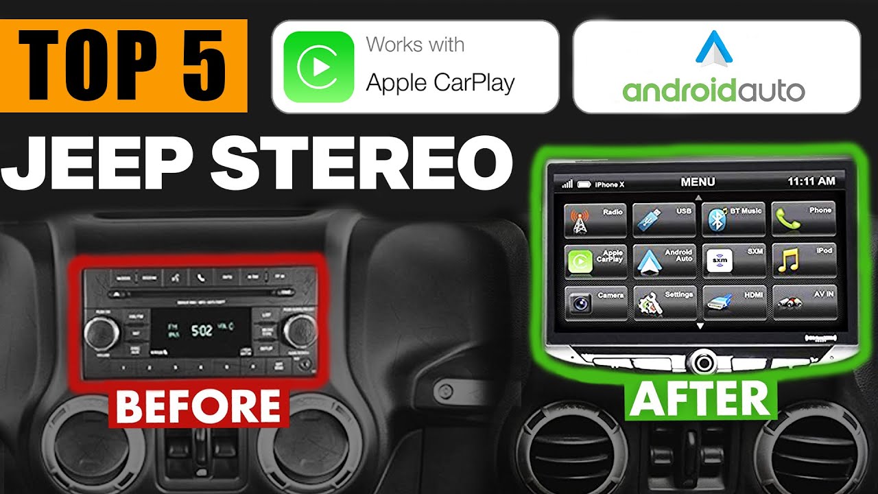 🥇TOP 5: Best Aftermarket Stereo for Jeep Wrangler JK - YouTube