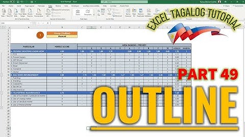 [Excel Tagalog Tutorial #49] Outline