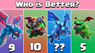 Who is better DRAGON? Dragon Family comparison in Clash of Clans