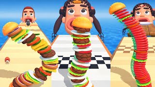 Burger Master: Cooking Games - Gameplay Walkthrough Burger Stack Run Master (iOS, Android)