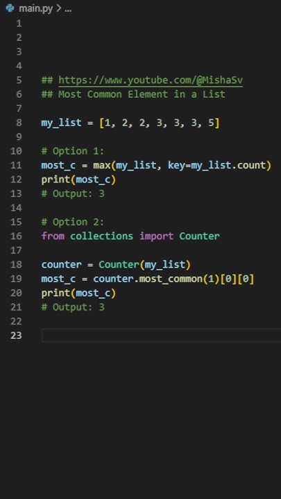 How to Find the Most Common Element in a List Fast! #python # ...