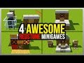 ✔️ 4 AWESOME Minecraft Redstone Minigames! (Tutorials Included)