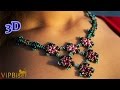 Beaded Necklace Apple Blossom. 3D Beading Tutorial