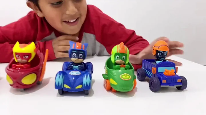 PJ Mask Toys | Zayaan Playing with PJ Masks vehicles Cat Boy Owlette Gekko Romeo and Ninjalino