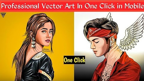 Vector Art One Click || Portrait cartoon photo editing tutorial || Make Vector Art in Mobile ||