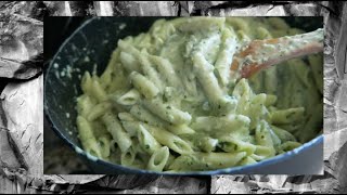 Green Pasta with my mom