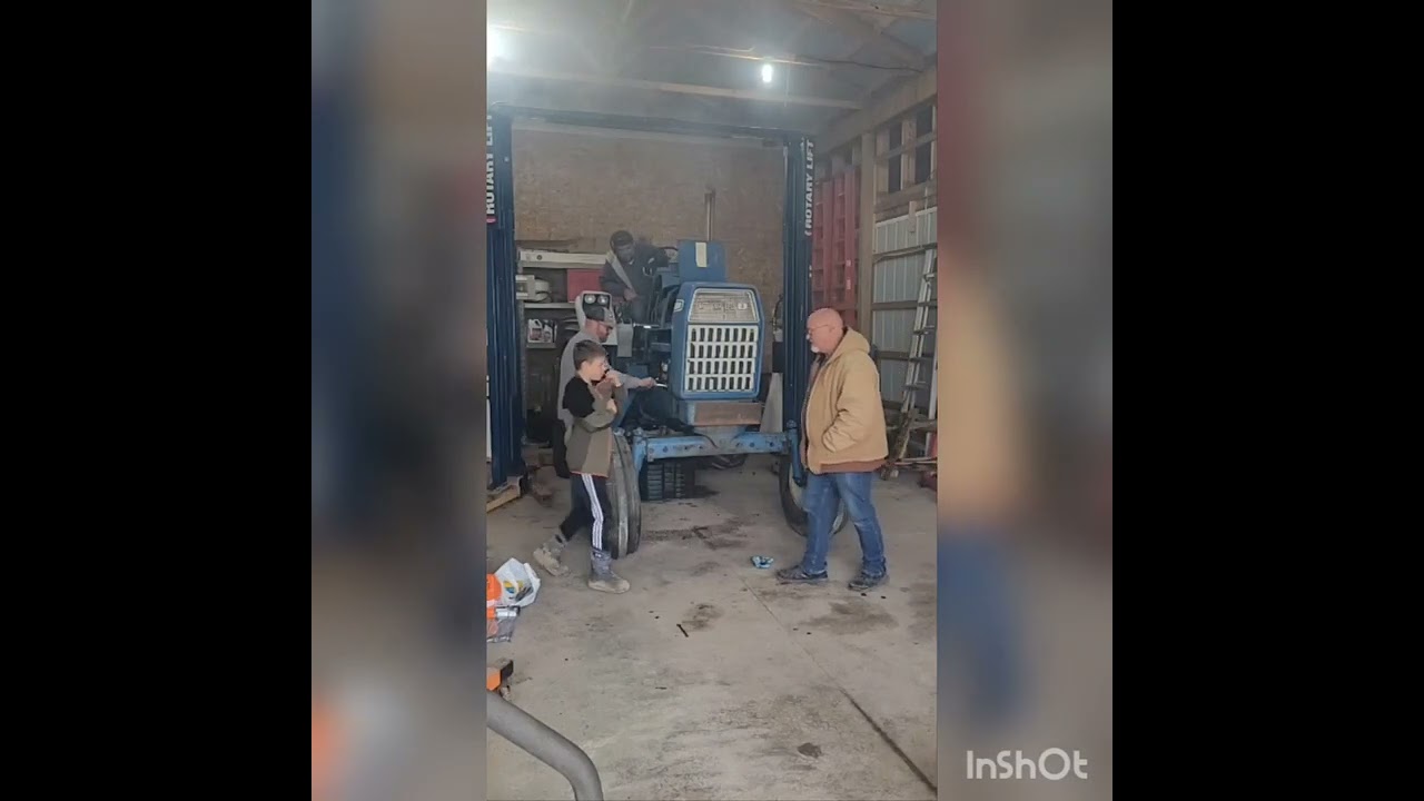 First start of the freshly overhauled Ford 8000 tractor.