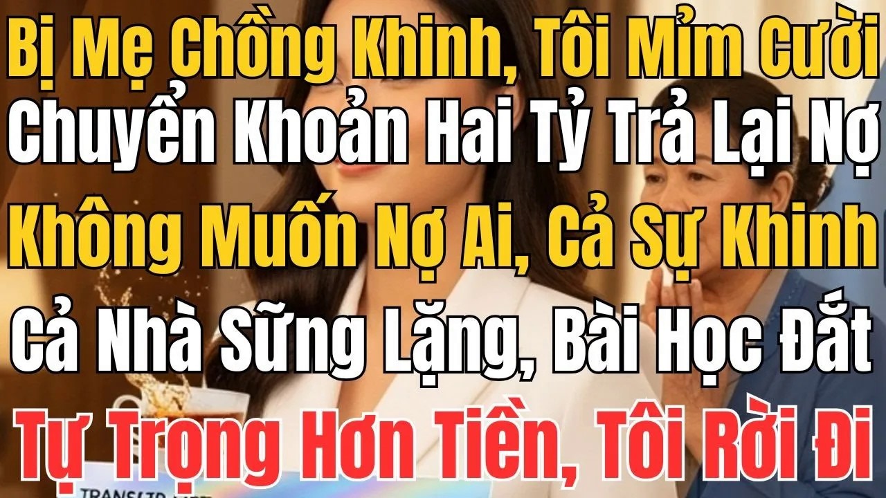 Mẹ Chồng Bảo Tôi Không Xứng Với Con Bà – Tôi Chỉ Gật Đầu Rồi Gửi Lại Bà 2 Tỷ