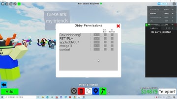 How to give other people edit in obby creator