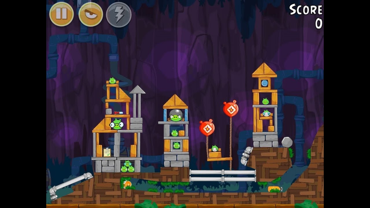 Angry Birds 27-9 Short Fuse 3 Star Walkthrough