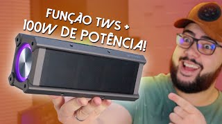 100W de Potência Proteção Contra Água, Robusta e Com Som TOP BlitzWolf WA3 - Essa eu gostei