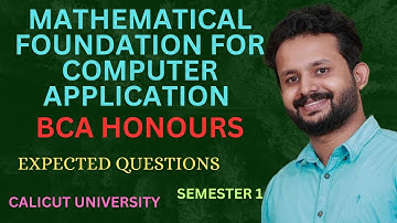 First semester BCA HONOURS Mathematics | Expected Questions | Calicut University