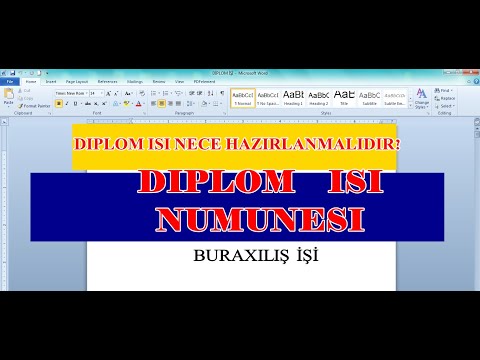 Video: Diplom üçün Başlıq Səhifəsi Necə Düzəldilir