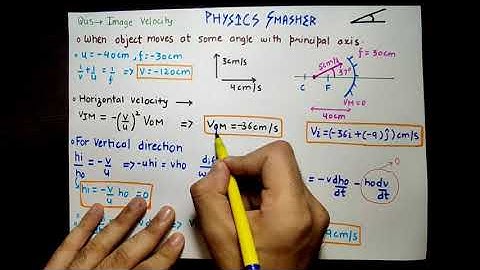 Velocity of Image When Object is Moving at Some Angle | class 12 Physics | JEE MAINS/NEET