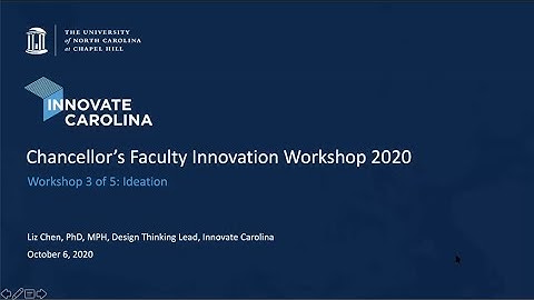 Faculty Workshop: Ideation - Innovate Carolina - UNC Innovation & Entrepreneurship (I&E)