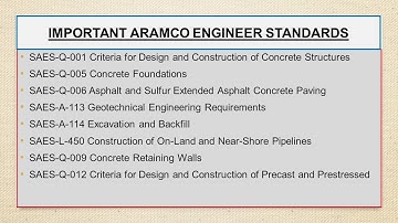 Most Important Aramco Engineering Standards   Saudi Aramco Standards QC Inspector Civil Engineer
