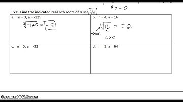 7.1 Nth Roots and Rational Expressions