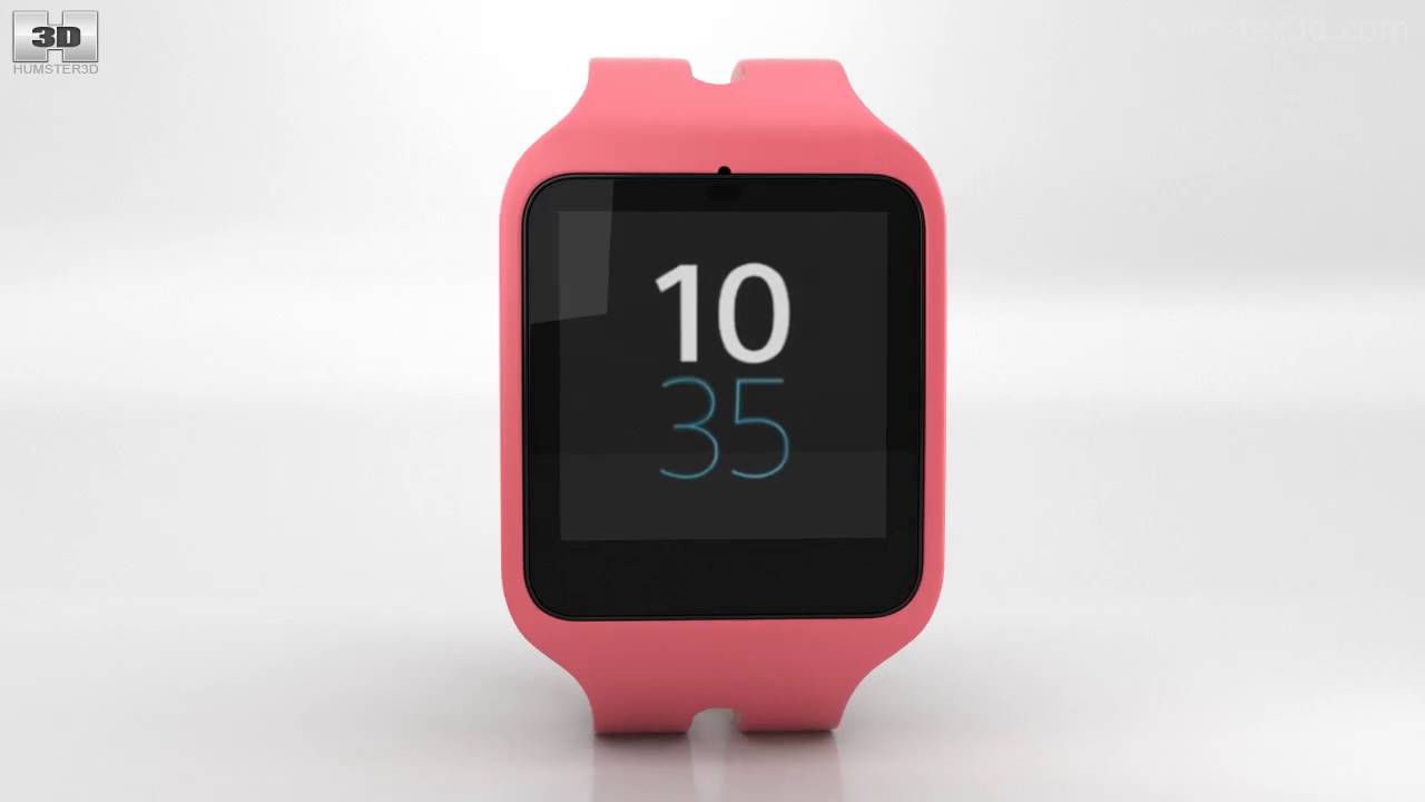 Sony SmartWatch 3 SWR50 en Rosa Modelo 3D - Descargar Reloj