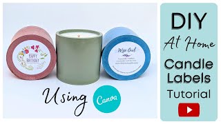 DIY Candle Labels at Home using Canva and Avery