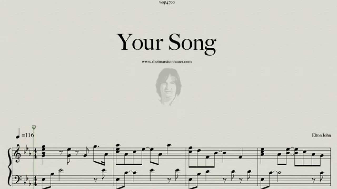 Your Song Elton John Pianoversion Youtube