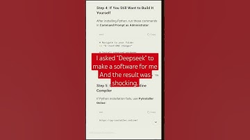 i asked "Deepseek" to create a software for me and the result was shocking